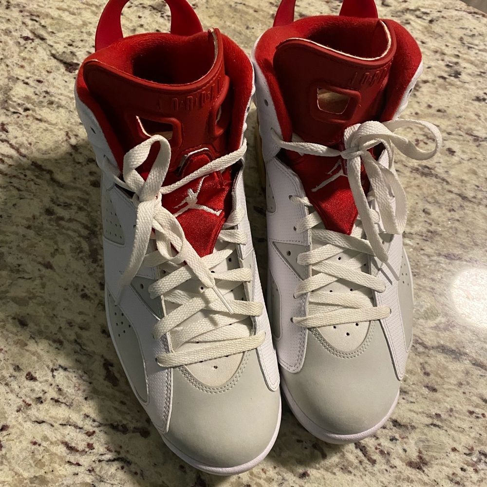 Air Jordan 6 RETRO White/Gym Red-Pure Platinum. - Picture 6 of 6